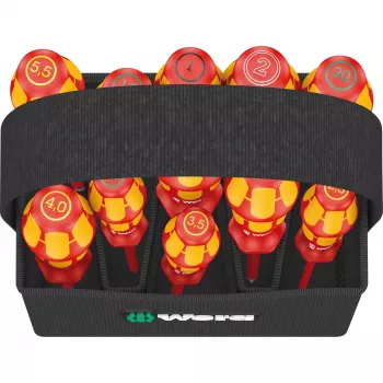 Wera Kraftform 2go 100 ruuvinväännin-bittisarja, 11-osainen, Phillips, Pozidriv, Torx, 25 mm bitit, Rapidaptor-bittipidikkeellä ja tekstiililaukulla 05004310001