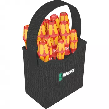 Wera Kraftform 2go 100 ruuvinväännin-bittisarja, 11-osainen, Phillips, Pozidriv, Torx, 25 mm bitit, Rapidaptor-bittipidikkeellä ja tekstiililaukulla 05004310001