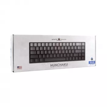 White Shark Nunchaku mekaaninen pelinäppäimistö TKL, harmaa, Outemu Blue Switch, RGB Hot-Swap, langallinen USB