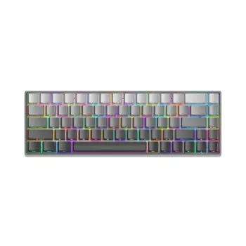 White Shark Nunchaku mekaaninen pelinäppäimistö TKL, harmaa, Outemu Blue Switch, RGB Hot-Swap, langallinen USB