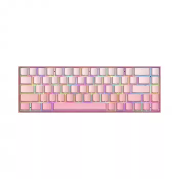 White Shark NUNCHAKU-P-US-RED.SW TKL mekaaninen pelinäppäimistö - 87 näppäintä, Outemu Red -kytkimet, RGB-valaistus, pinkki