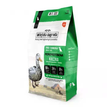 WIEJSKA ZAGRODA Monoprotein Duck kuivaruoka koirille - 6 kg