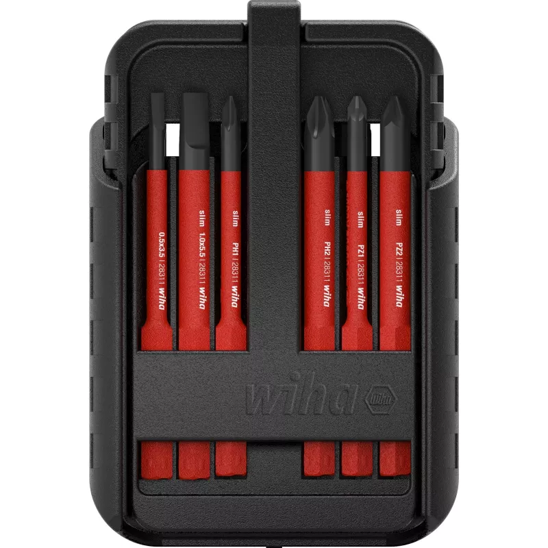 Wiha VDE vaihtokärkiset ruuvimeisselisarja 12-osainen slimBit electric SB2831B951