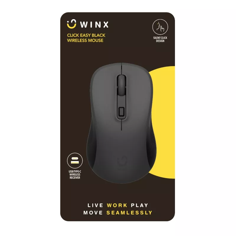 WINX CLICK Easy 1600DPI 2.4GHz langaton hiiri - musta