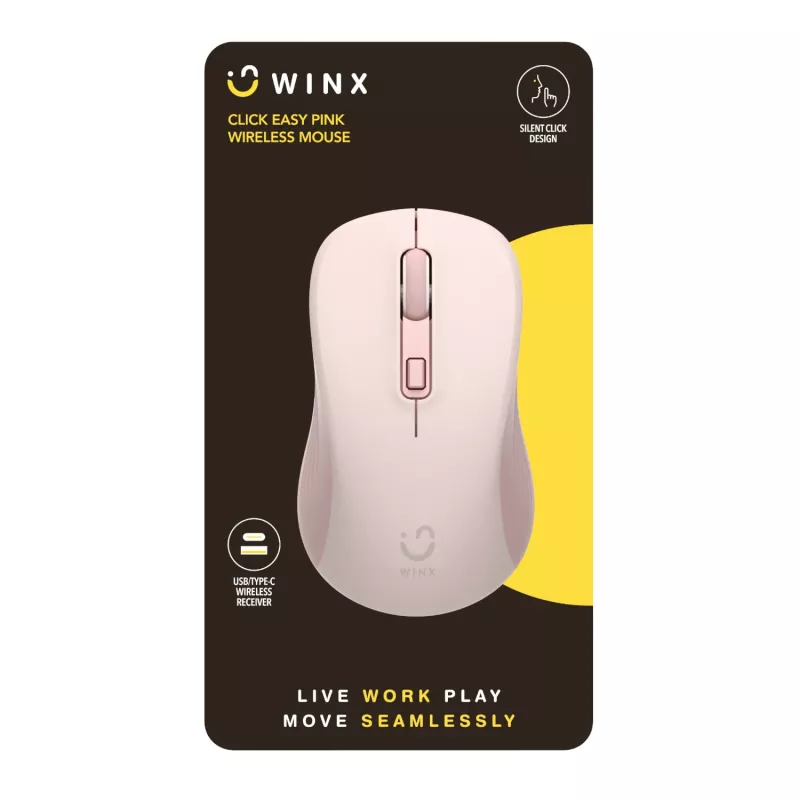 WINX CLICK Easy 1600DPI 2.4GHz langaton hiiri - pinkki