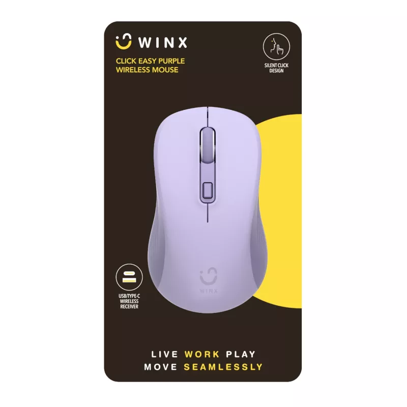 WINX CLICK Easy 1600DPI 2.4GHz langaton hiiri - violetti