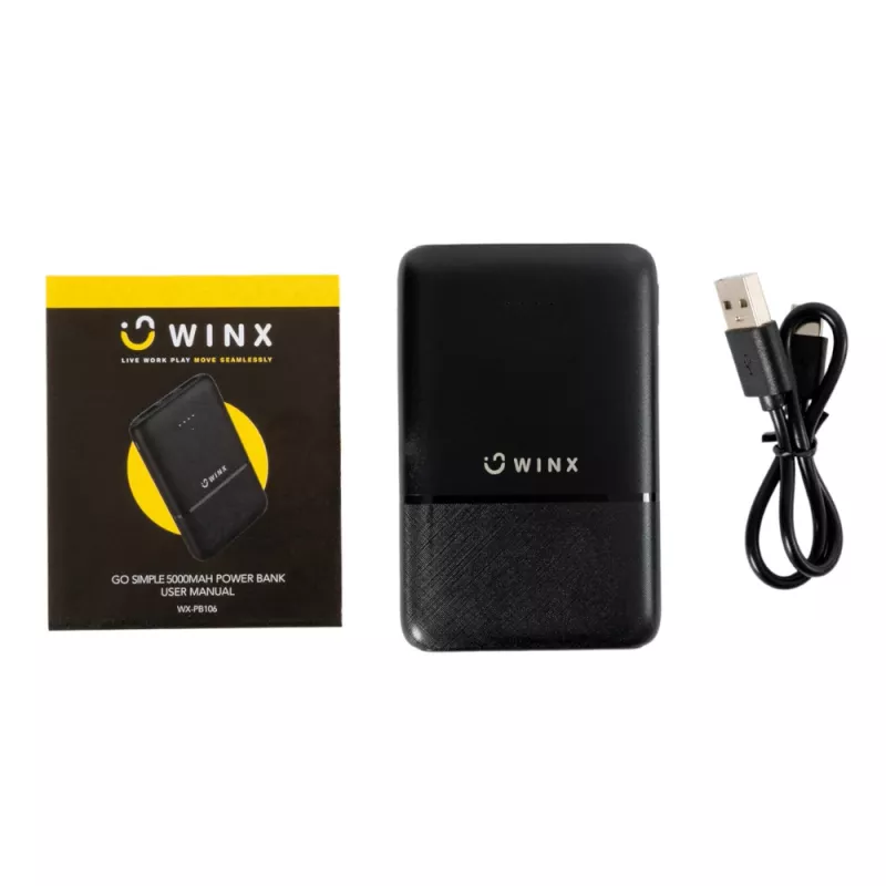 WINX GO Simple 5000mAh varavirtalähde musta