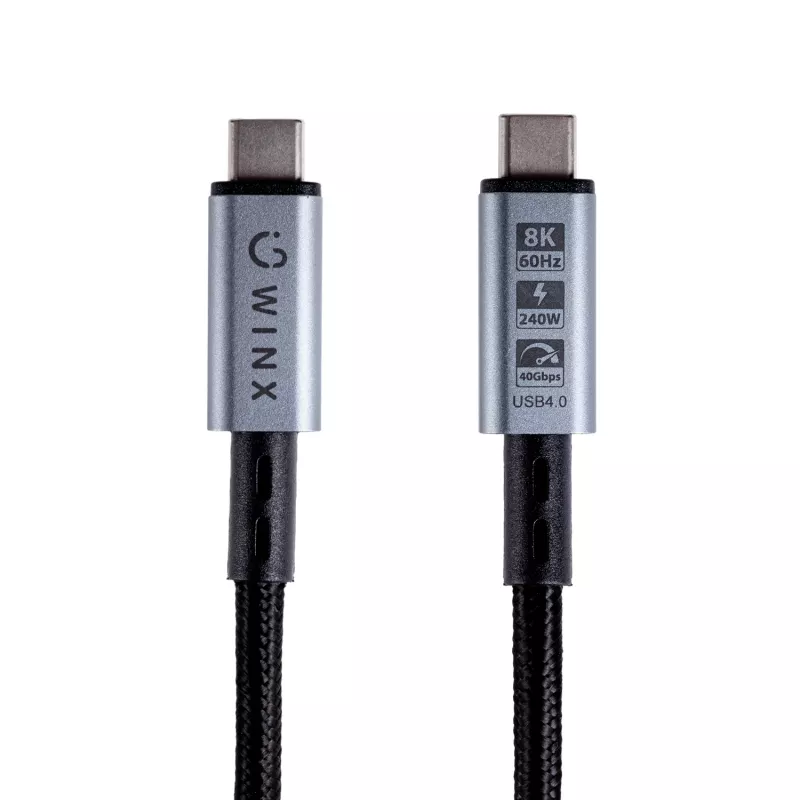 WINX LINK Pro Type-C 1m kaapeli 100W PD USB 2.0 480Mbps musta