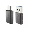 WINX LINK Simple Type-C- ja USB-adapteriyhdistelmä – USB-C-uros USB-A-naaras & USB-A-uros USB-C-naaras, USB 2.0, 480 Mbit/s, space gray