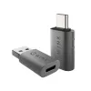 WINX LINK Simple Type-C- ja USB-adapteriyhdistelmä – USB-C-uros USB-A-naaras & USB-A-uros USB-C-naaras, USB 2.0, 480 Mbit/s, space gray