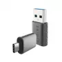 WINX LINK Simple Type-C- ja USB-adapteriyhdistelmä – USB-C-uros USB-A-naaras & USB-A-uros USB-C-naaras, USB 2.0, 480 Mbit/s, space gray