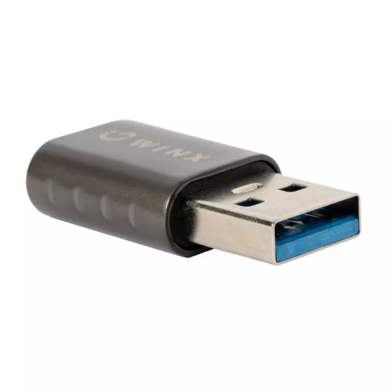 WINX LINK Simple USB-Type-C-adapteri kaksipakkaus (USB-A-uros USB-C-naaras, 5Gbit/s, 15W, Space Grey, 2 kpl:n pakkaus)