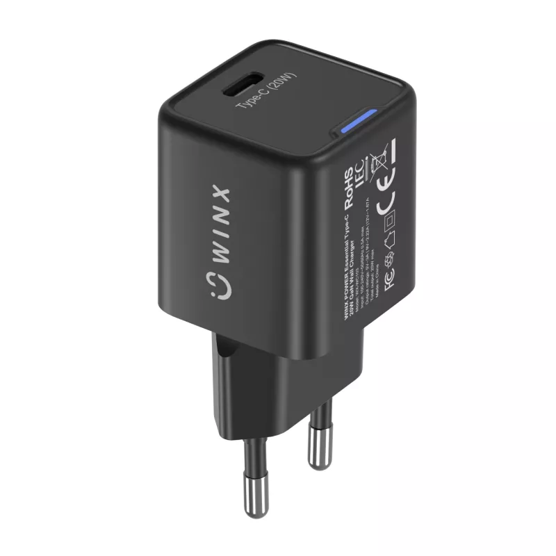 WINX POWER Essential Type-C 20W GaN seinälaturi - valkoinen
