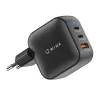 WINX POWER Max 65W GaN-seinälaturi - 2x USB-C PD, 1x USB-A QC, musta
