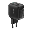 WINX POWER Max 65W GaN-seinälaturi - 2x USB-C PD, 1x USB-A QC, musta
