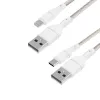 WINX USB-Type-C|Lightning-latauskaapeli 2-in-1-haarakaapeli 1,2m musta