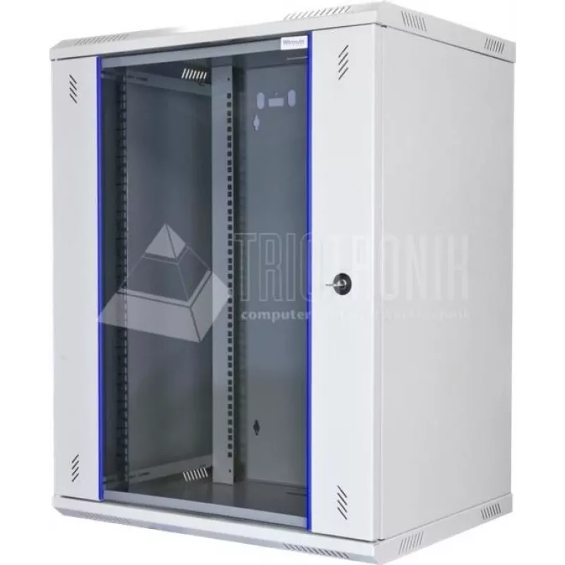 Wirewin WCAB PS2 600X450X15U seinäasennettava rack 15U harmaa