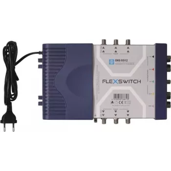 WISI FLEXSWITCH DXS0512 5-in-12 aktiivinen monikytkin virtalähteellä