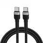Wozinsky 1 m USB-C - USB-C-kaapeli 60W PD pikalataus ja datasynti musta
