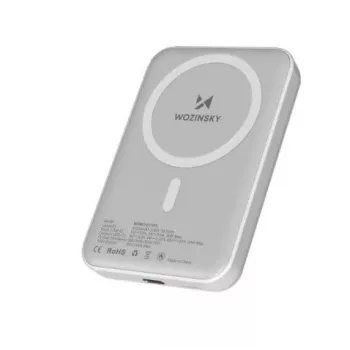 Wozinsky 10 000 mAh magneettinen varavirtalähde valkoinen