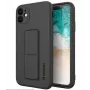 Wozinsky Apple iPhone 12 Pro Max silikonikotelo jalustalla musta