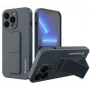 Wozinsky Apple iPhone 13 Pro Kickstand silikonikotelo jalustalla laivastonsininen