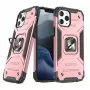 Wozinsky Apple iPhone 13 Rose Ring Armor Case Kickstand Tough Rugged Cover pinkki