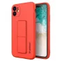 Wozinsky Apple Kickstand -kotelo joustava silikoni iPhone 11 punainen