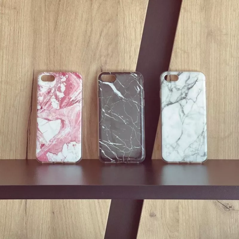 Wozinsky Black Marble TPU -kuori Samsung A73:lle