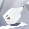 Wozinsky CMWCW 20W USB-C / USB-A verkkolaite - valkoinen