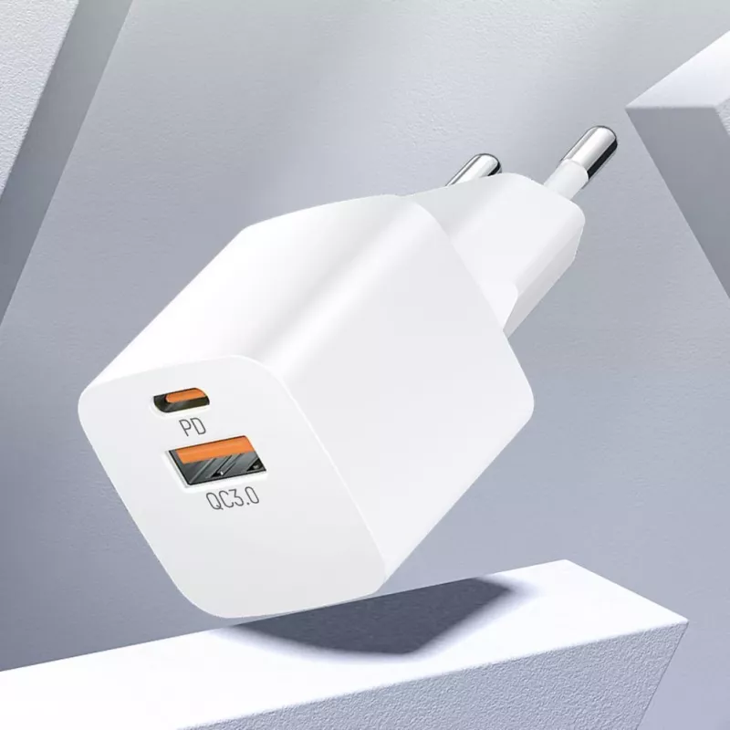 Wozinsky CMWCW 20W USB-C / USB-A verkkolaite - valkoinen