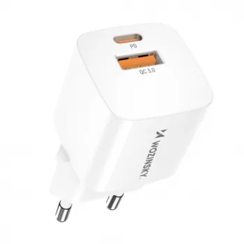 Wozinsky CMWCW 20W USB-C / USB-A verkkolaite - valkoinen