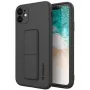 Wozinsky Silicone Kickstand -kotelo Apple iPhone 12 - musta