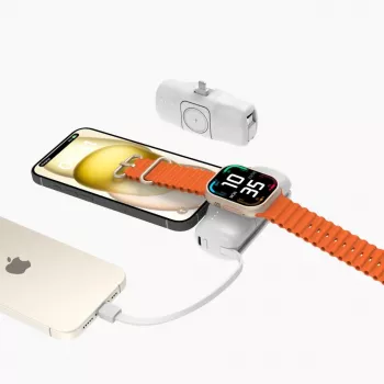 Wozinsky White Lightning (uros) - 1 m USB-A - Lightning -kaapeli, valkoinen