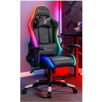 X Rocker Agility Compact eSports peli- ja toimistotuoli LED-valaistuksella ja sovellusohjauksella - musta (2023028)