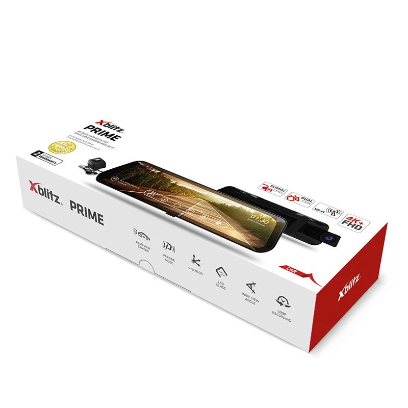 XBLITZ Prime peruutuspeilillinen dashcam FHD-peruutuskameralla ja WLAN