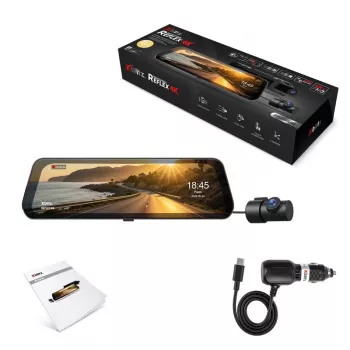 XBLITZ REFLEX 4K kaksikanavainen autokamera peruutuskameralla, Wi-Fi, GPS, HDR, 4K UHD edessä + Full HD takana
