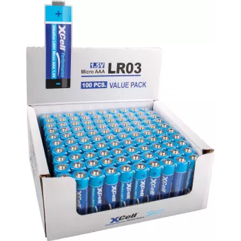 XCell Performance LR03 Micro AAA paristot (alkali) – 100 kpl:n pakkauslaatikko