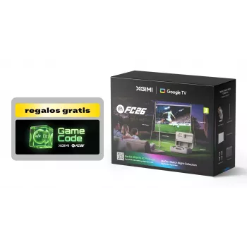XGIMI MoGo 4 LED Match Night -paketti Google TV:llä, valkokangas, laukku, jalusta, suodatin, FC26-koodi (WK08K-5)