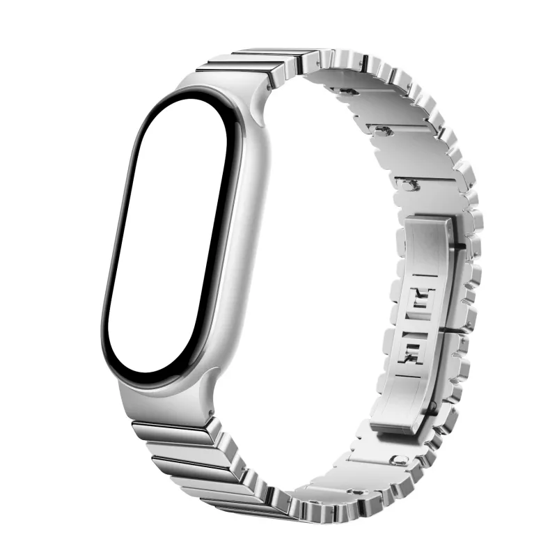 Xiaomi Smart Band 10 asymmetrinen metalliranneke – hopea