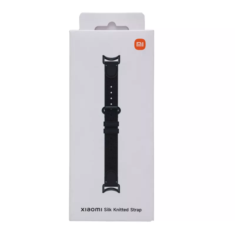 Xiaomi Smart Band 10 neulottu silkkinen ranneke - eebenmusta