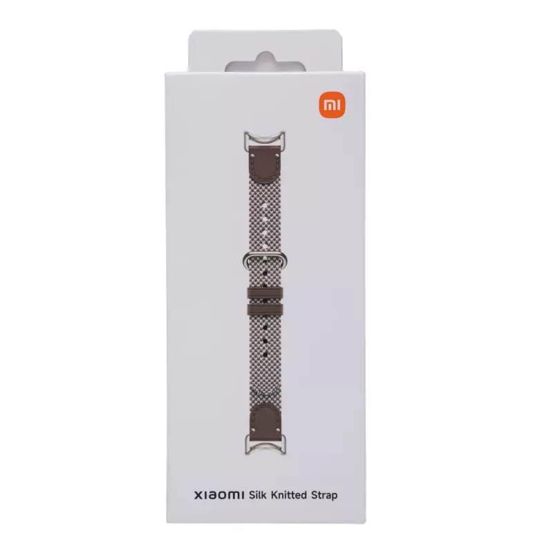 Xiaomi Smart Band 10 neulottu silkkiranneke - sulkaruskea