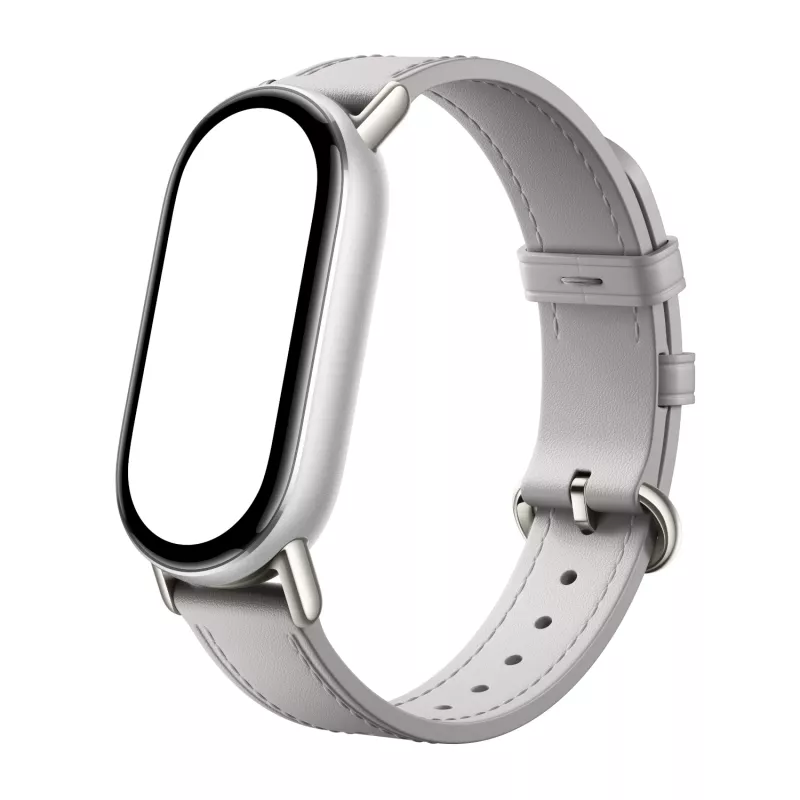 Xiaomi Smart Band 10 nahkaranneke - harmaa