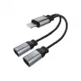XO adapteri Lightning to Lightning X2