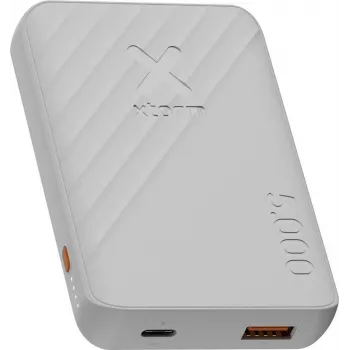 Xtorm Go2 Series varavirtalähde 5000 mAh 12W USB-C & USB-A Ice White XG2E057