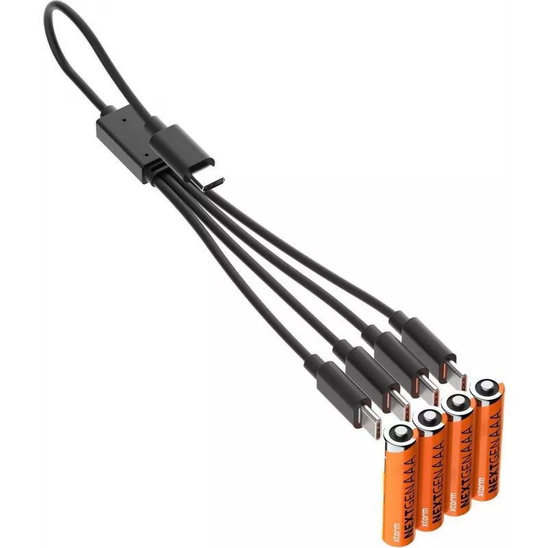 Xtorm NextGen AAA-paristot USB-C ladattavat (4 kpl:n pakkaus)