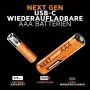 Xtorm NextGen AAA-paristot USB-C ladattavat (4 kpl:n pakkaus)