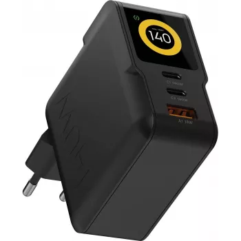 Xtorm NextGen GaN3 Ultra 140W seinälaturi - PD 3.1, 2x USB-C, 1x USB-A, musta XECNG1401