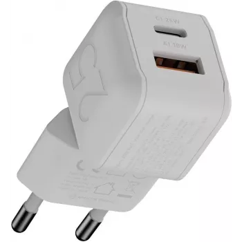 Xtorm NextGen GaN3 Ultra 25W USB-C & USB-A seinälaturi – valkoinen XECNG250
