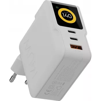Xtorm NextGen GaN3 Ultra seinälaturi 140W PD 2x USB-C 1x USB-A valkoinen XECNG1400